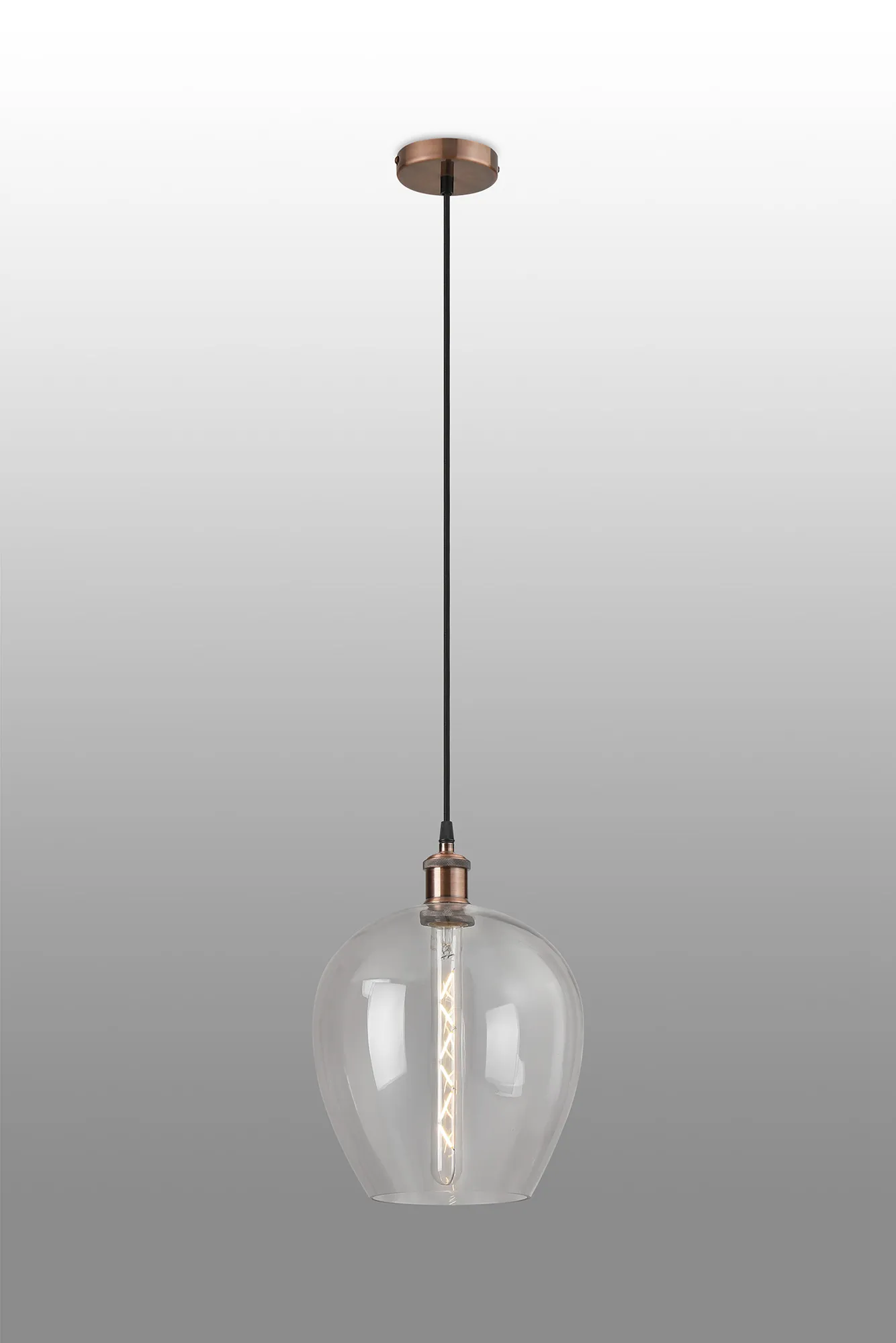 Cawdor Antique Copper Ceiling Lights Deco Single Pendant